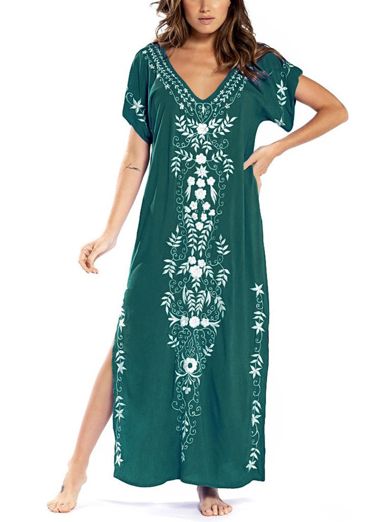 Beach Cover-up Printed Beach Long Dress