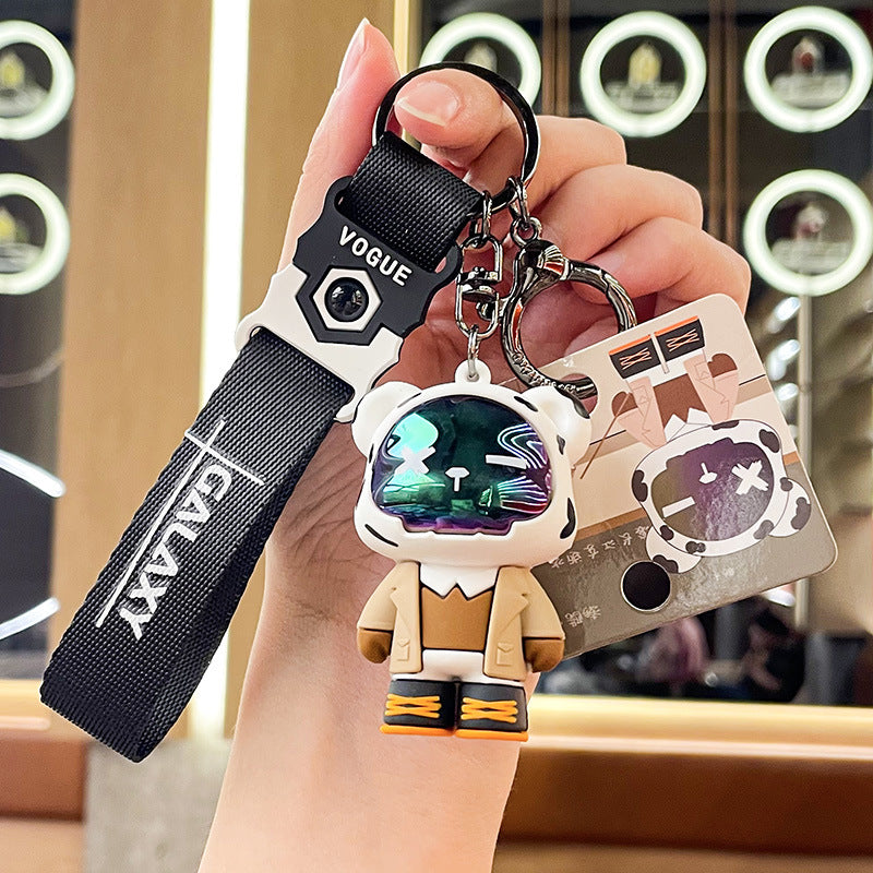 Creative Trendy Cool Bear Keychain Fashion Decorative Pendant Men's and Women's Schoolbags Hanging Decoration Crane Machine Gift