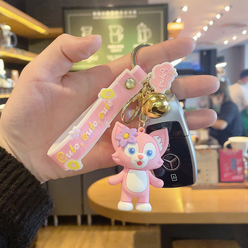 Cartoon Lingna Beier Keychain Cute PVC Figurine Ornaments Less Handbag Pendant Car Accessories