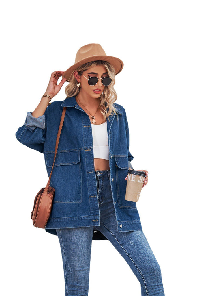 All-Matching Slimming Retro Classic Loose Denim Jacket Top for Women