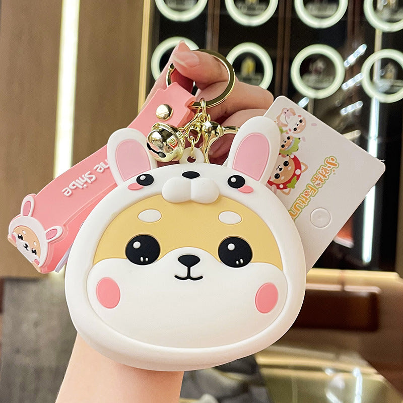 Silicone Small Caichai Coin Purse Keychain Cute Pendant Earphone Lipstick Pack Small Change Storage Gift
