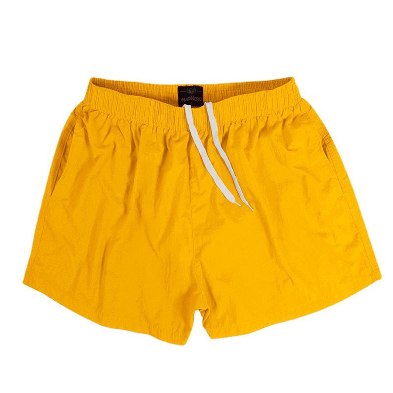 Beach Pants Men's Solid Color Wholesale Quick-Drying Breathable Summer Shorts Seaside Swimming Trunks Men's, Adjult