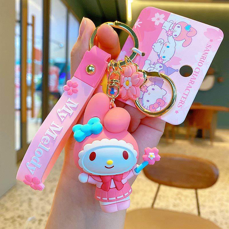 Cartoon Sanrio Sakura Diary Series Car Key Ring Creative Lovely Bag Ornaments Female Exquisite Key Chain