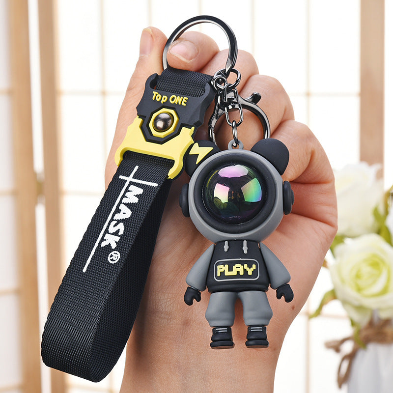 Creative Lightning Bear Keychain Pendant Cartoon Couple Small Gift Lovely Bag Ornaments Couple Key Chain Accessories