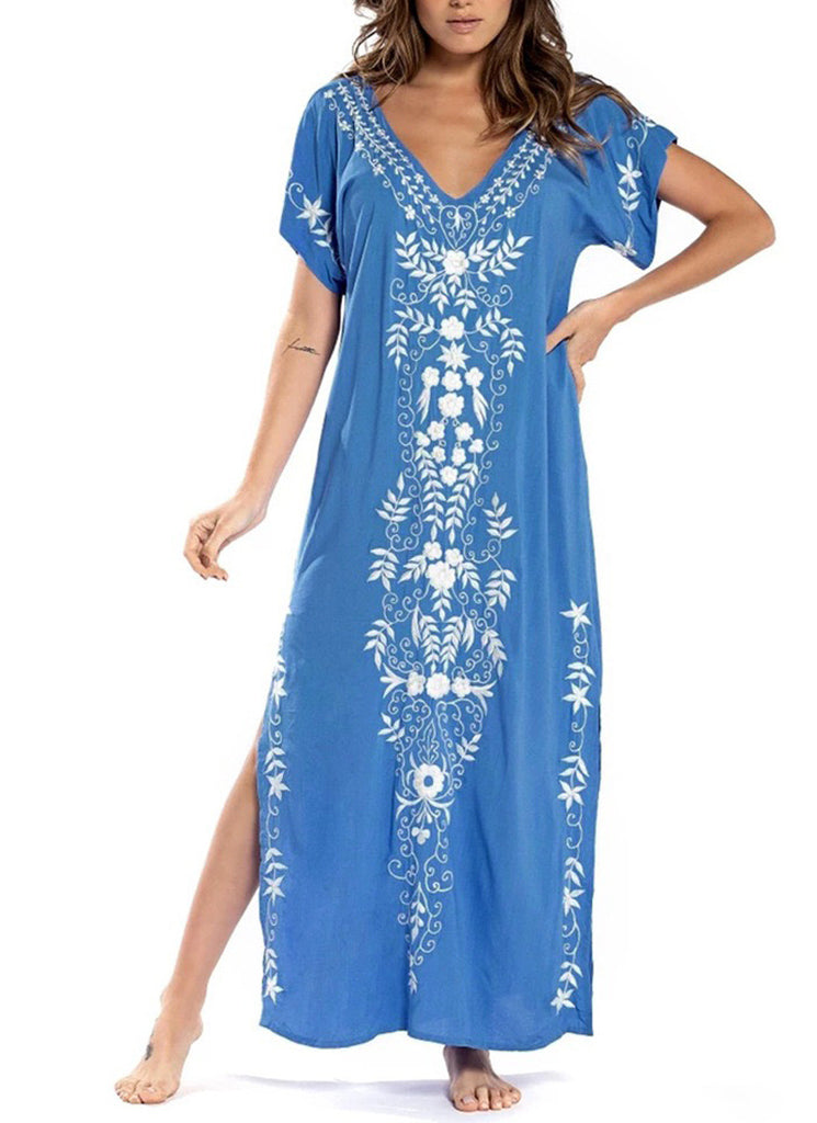 Beach Cover-up Printed Beach Long Dress