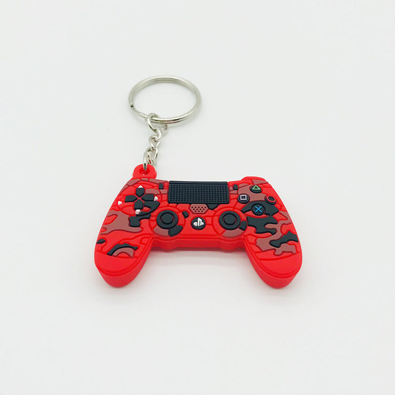 Camouflage PS4 Gamepad Keychain Handheld Game Console Charm Nostalgic Joystick Car Key Pendant