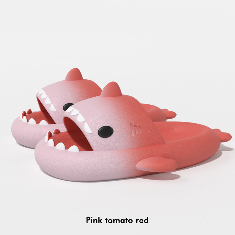 Gradient Shark Slippers for Women Cute Summer Indoor Home Home Bath Non-Slip Couple Outdoor Sandals for Men