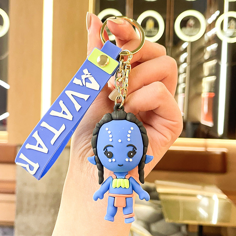 Cartoon Avatar Keychain Cute Pendant Epoxy Cartoon Doll Crane Machine Gift Key Chain Bag Ornaments