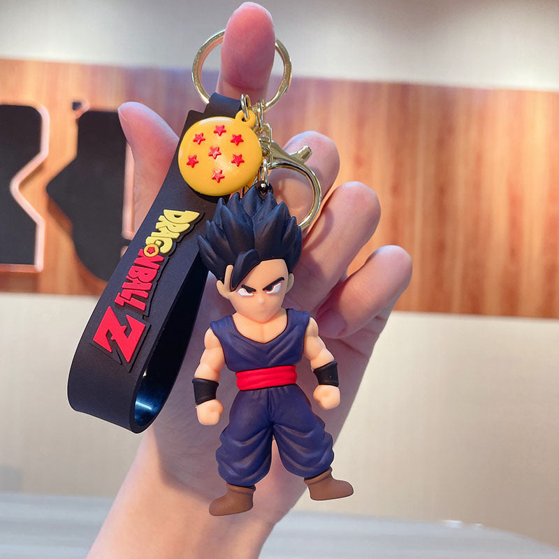 Cartoon Anime Dragon Ball PVC Keychain Car Key Chain Handbag Pendant Doll Ornaments Key Ring