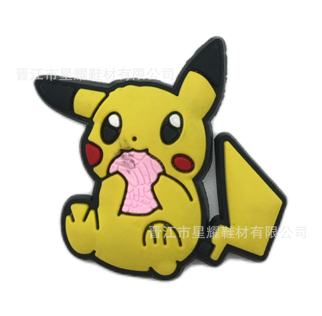 Pokémon PVC Soft Rubber Hole Shoes Decorative Buckle Hole Shoes Shoe Ornament Shoe Buckle Accessories