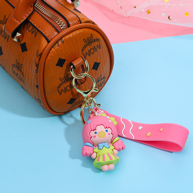 Cute Summer Sea Style Bubble Princess Keychain Trendy Jewelry Pendant Cartoon Doll Exquisite Bag Ornaments