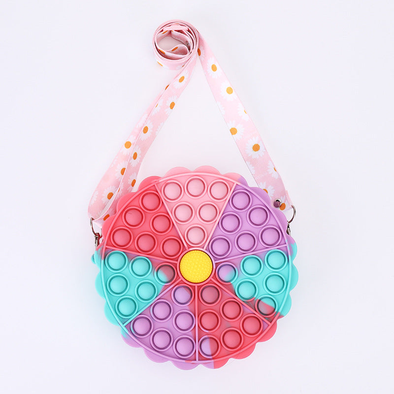 Large Crossbody Bag Toys Bag Silicone Squeeze Bubble Pressure Reduction Toy Mobile Phone Bag