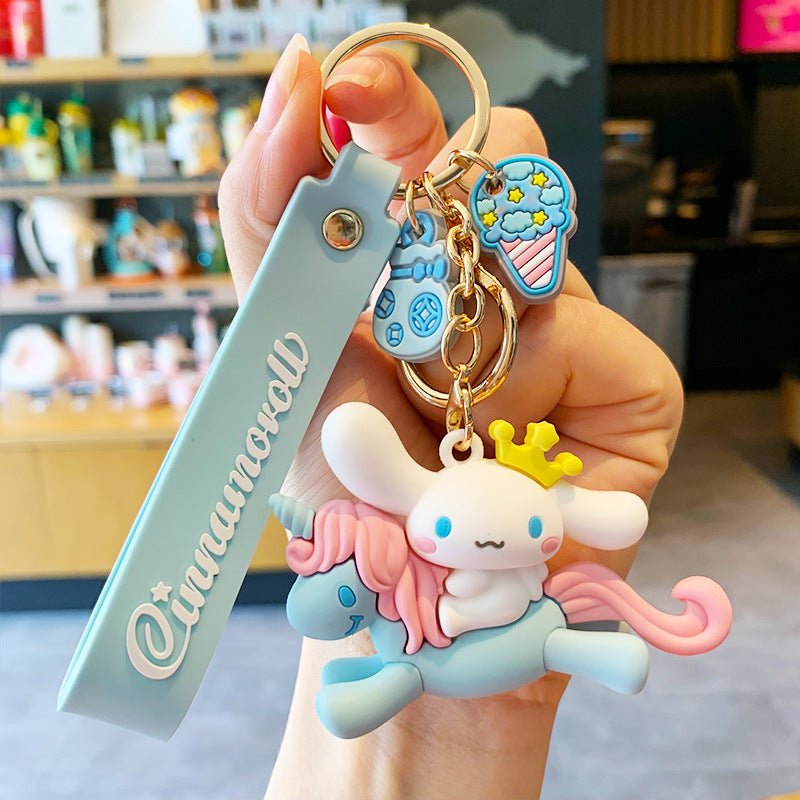 Cartoon Sanrio Big Ear Dog Keychain Pendant Creative Cute Car Key Chain Ornament Gifts