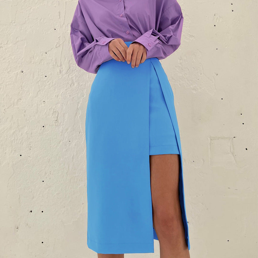 Design Skirt Commuter's All-Matching Temperamental Minority Midi Skirt