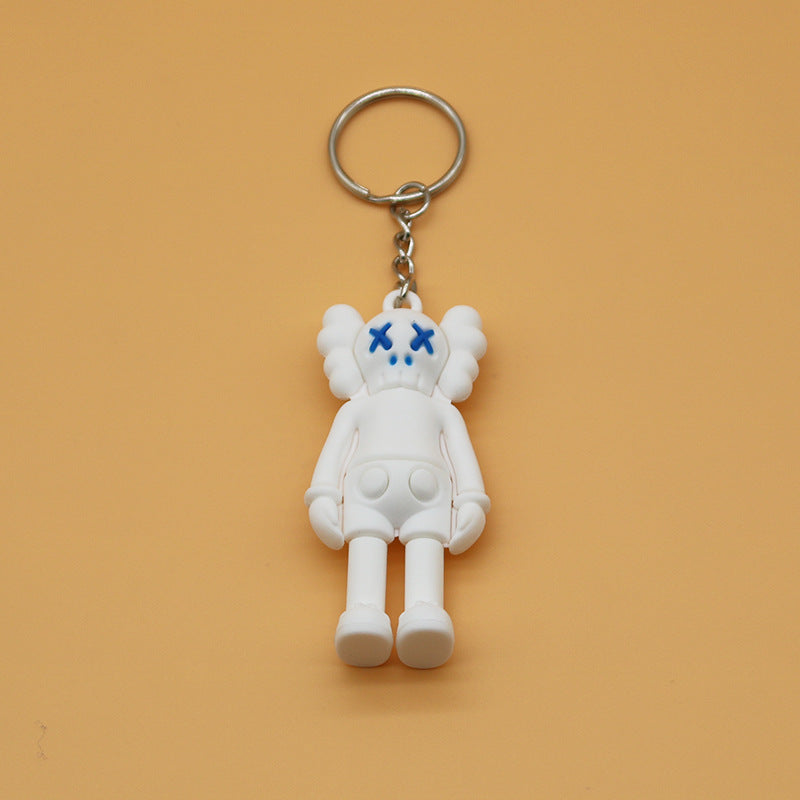 Cool Popular Brand Couple Sesame Street Key Ring KAWS Key Chain Simple Doll Pendant Bag Ornaments Small Gift