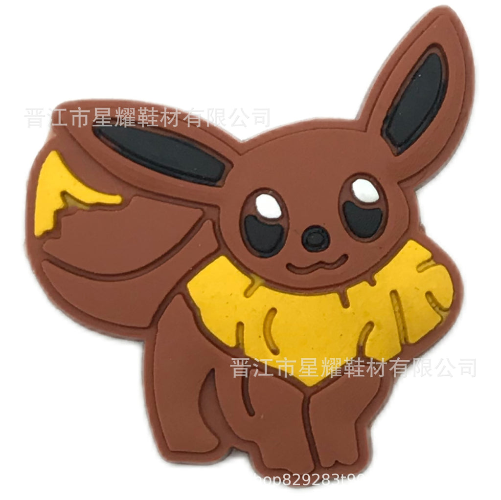 Pokémon PVC Soft Rubber Hole Shoes Decorative Buckle Hole Shoes Shoe Ornament Shoe Buckle Accessories