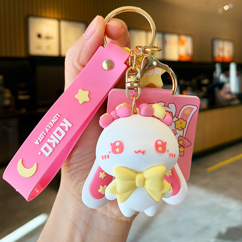 Cartoon Genuine Xingyue Rabbit Keychain Creative Couple Accessories Personalized Schoolbag Pendant Creative Gift Pendant