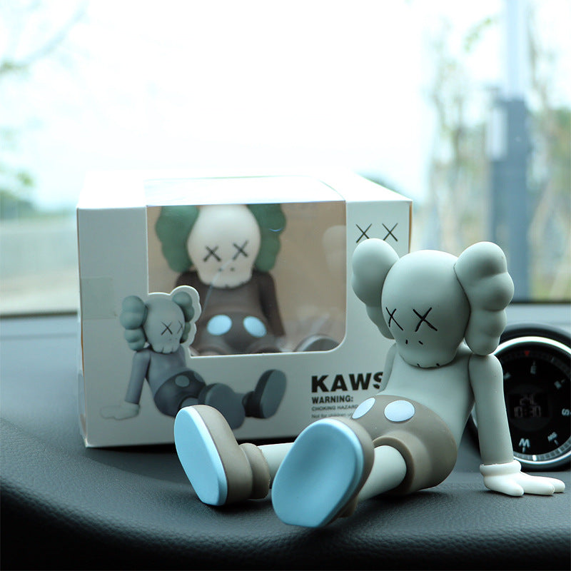 Boxed Cartoon KAWS Cows Garage Kit Model Doll Car Decoration Creative Personality Car Interior Decoration Toys