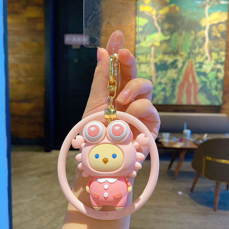 Creative Stay Cute Plush Little Monster Phone Chain Pendant Cartoon Couple Female Cars and Bags Accessories Keychain