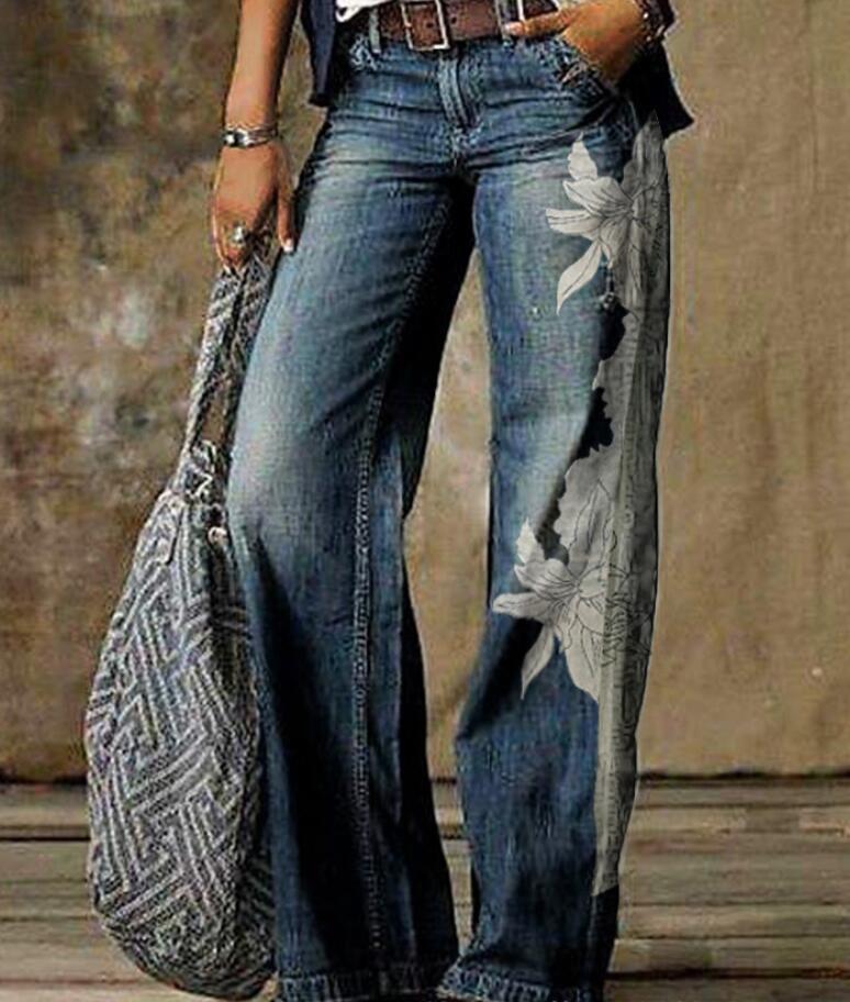 Large Size Women's Casual Pants Wide Leg Pants Trousers