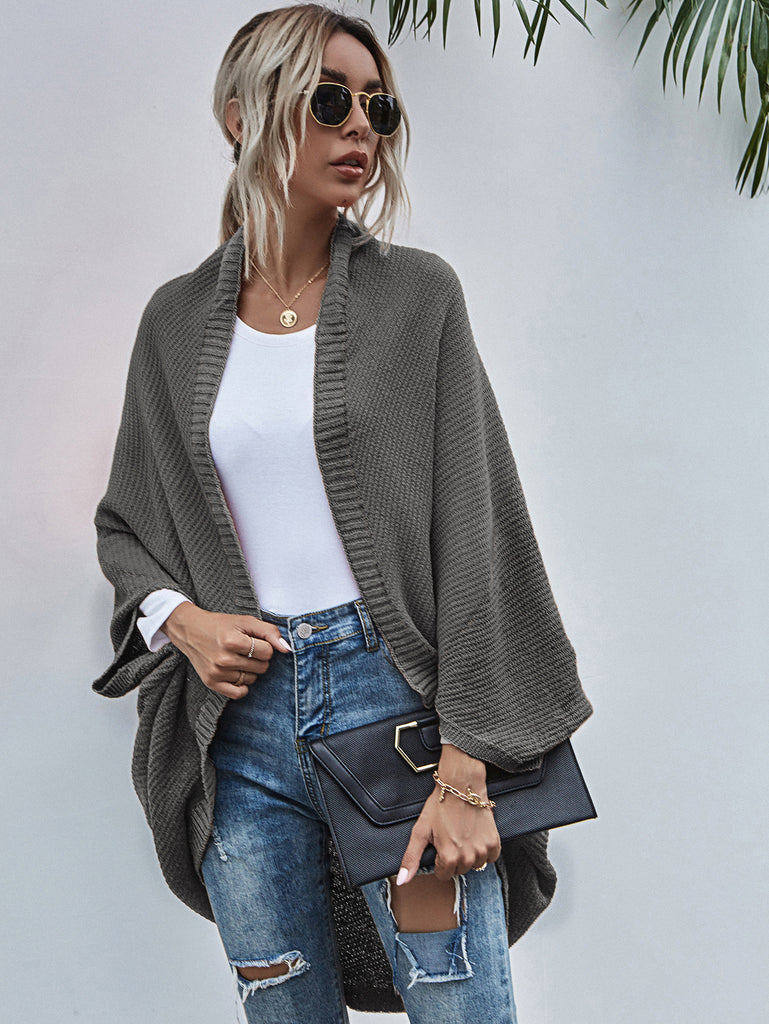 Autumn and Winter New Color Stitching Knitted Cardigan Sweater Coat