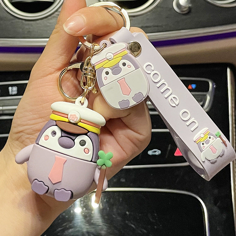 Cartoon Girlish Penguin Keychain Cute Doll Key Chain Couple Accessories Handbag Pendant Small Gift