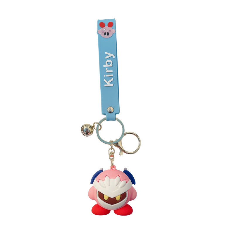 Cartoon Kirby New Year Keychain Cartoon Doll Key Chain Automobile Hanging Ornament Bag Ornament Gifts