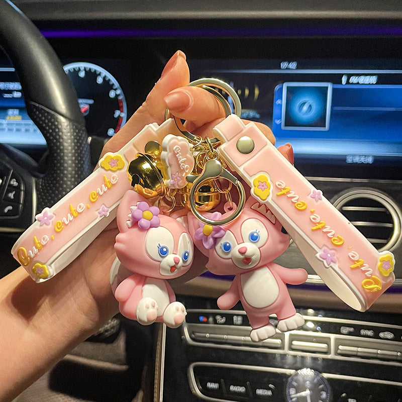 Linnabel Keychain Pendant Crane Machine High-End Accessories Couple Bags Fox Doll Car Key Ornament