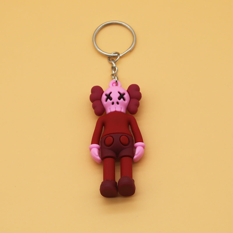 Cool Popular Brand Couple Sesame Street Key Ring KAWS Key Chain Simple Doll Pendant Bag Ornaments Small Gift