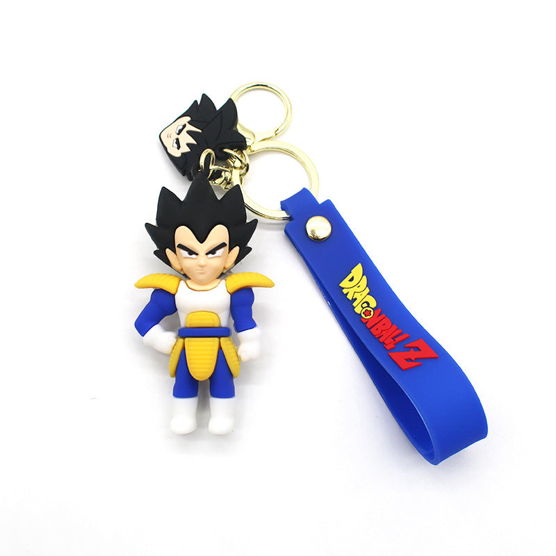 Dragon Ball Keychain Jibeta Wukong Key Pendants Sai Ya People Epoxy Doll Key Ring Bag Ornaments