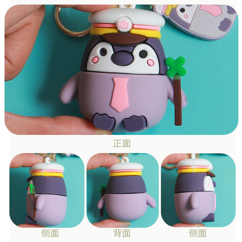 Cartoon Girlish Penguin Keychain Cute Doll Key Chain Couple Accessories Handbag Pendant Small Gift