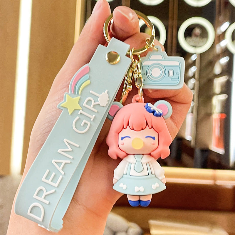 Cute Summer Sea Style Bubble Princess Keychain Trendy Jewelry Pendant Cartoon Doll Exquisite Bag Ornaments