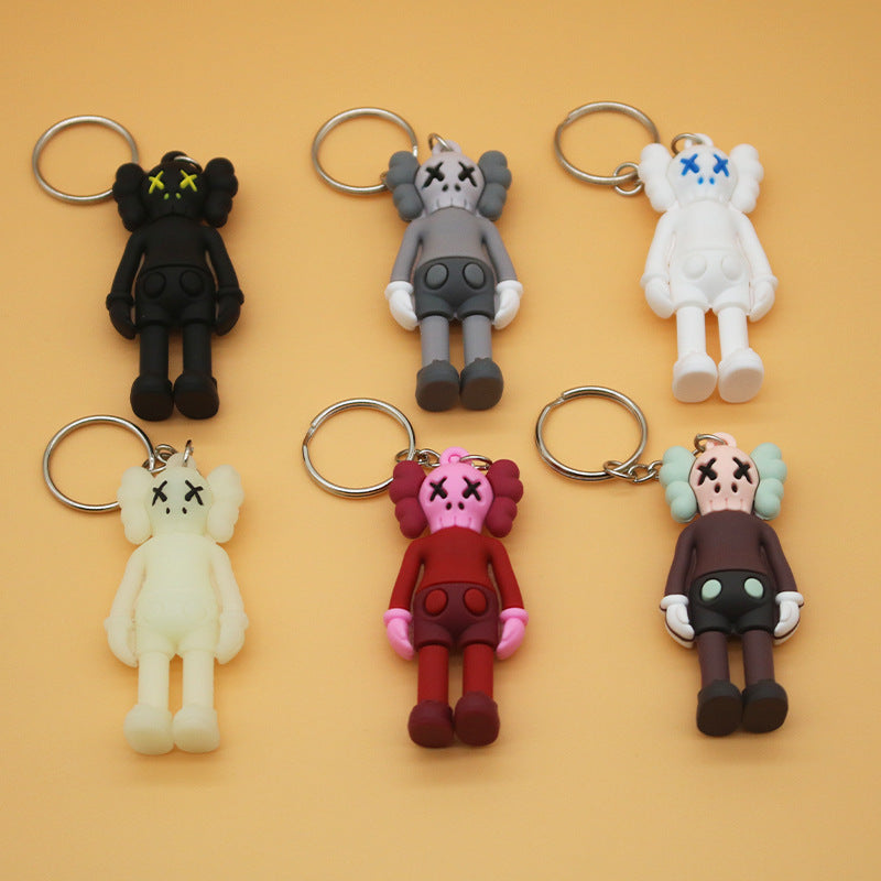 Cool Popular Brand Couple Sesame Street Key Ring KAWS Key Chain Simple Doll Pendant Bag Ornaments Small Gift