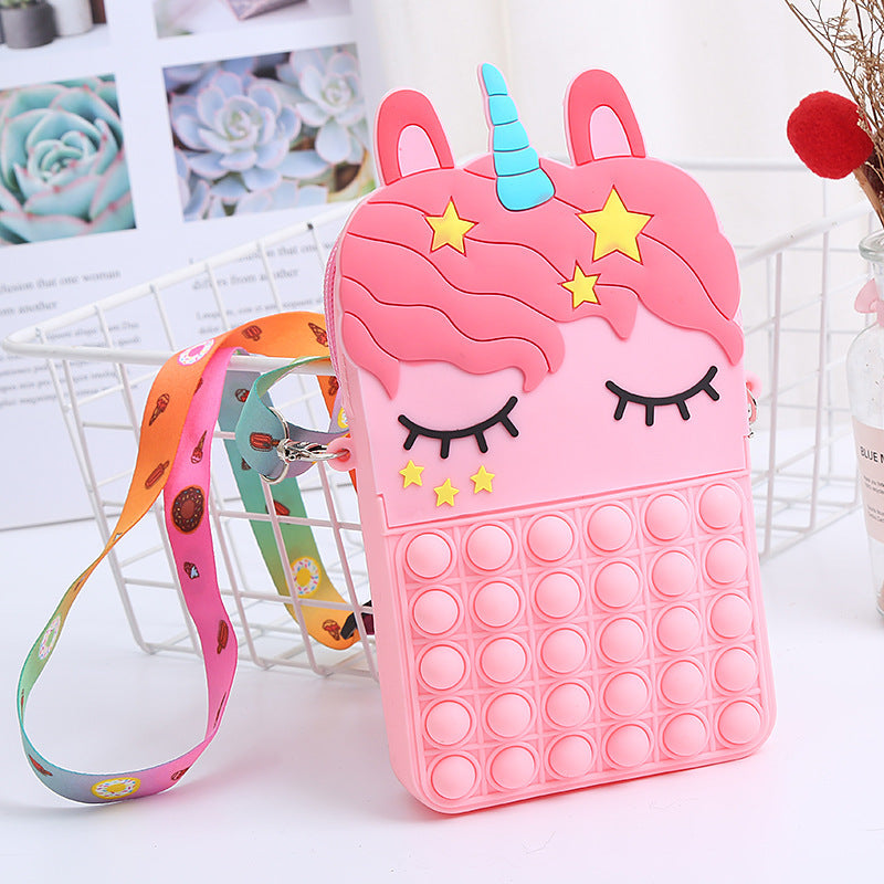 Bag Princess Coin Purse Silicone Crossbody Adult and Children Decompression Cute Cartoon Bag