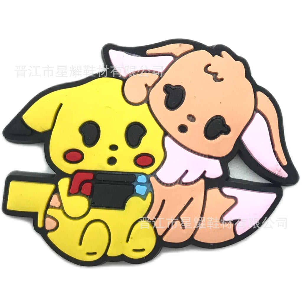 Pokémon PVC Soft Rubber Hole Shoes Decorative Buckle Hole Shoes Shoe Ornament Shoe Buckle Accessories