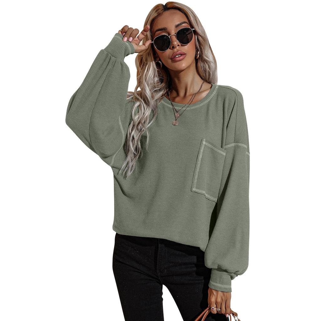 European and American women's clothing 2022 thin sweater women's spring new fashion loose top