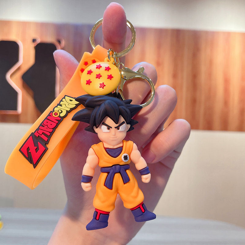 Cartoon Anime Dragon Ball PVC Keychain Car Key Chain Handbag Pendant Doll Ornaments Key Ring