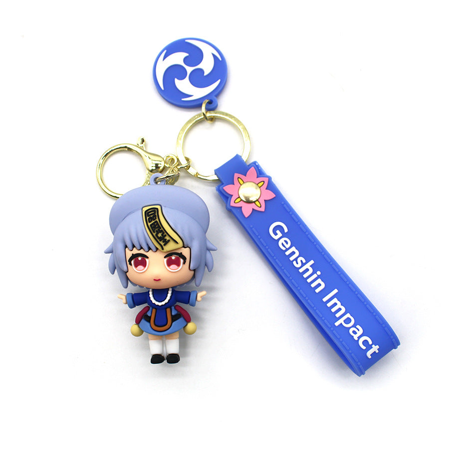 Cartoon Cute Version Original God Yuan God Keychain 12 Cute Goddess Key Chain Cartoon Doll Ins Couple Pendant