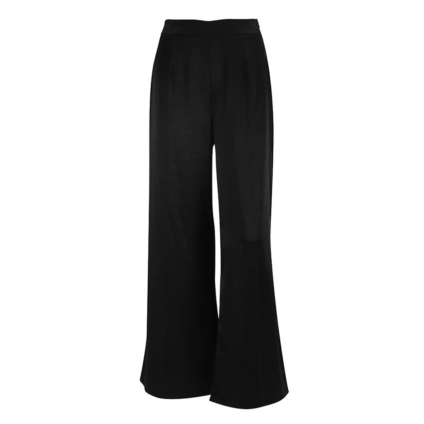 Casual Fashion Mop Pants Trousers All-Matching Women's Wear Lengthened Trousers Satin Draping Silky Texture Ice Silk