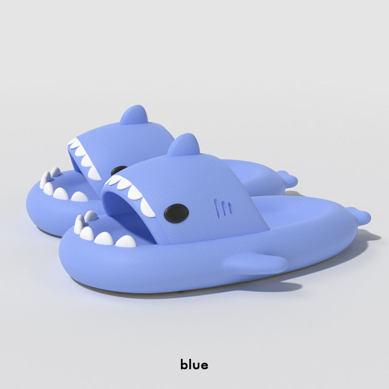 Gradient Shark Slippers for Women Cute Summer Indoor Home Home Bath Non-Slip Couple Outdoor Sandals for Men