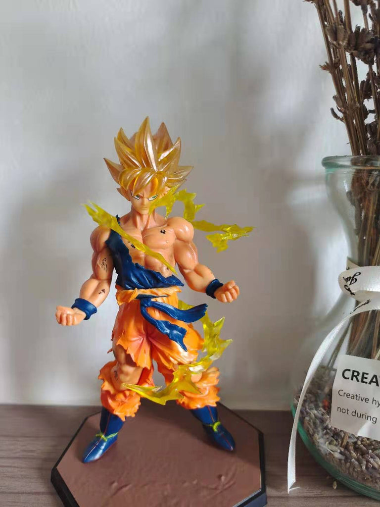 Dragon Ball Sun Wukong Super Saiyan Car Decoration Chassis Decoration Classic Anime Peripheral Hand Office