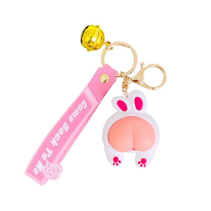 Creative QQ Bullet Egg Cat Bag Package Pendant Car Key Ring Soft and Cute Girl Cute Hang Decorations Couple Small Gift