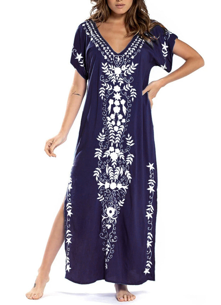 Beach Cover-up Printed Beach Long Dress