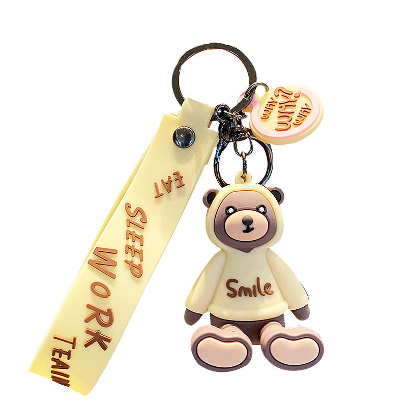 Creative Cartoon Sweater Bear Keychain Female Car Key Chain Accessories Couple Bags Pendant Small Gift