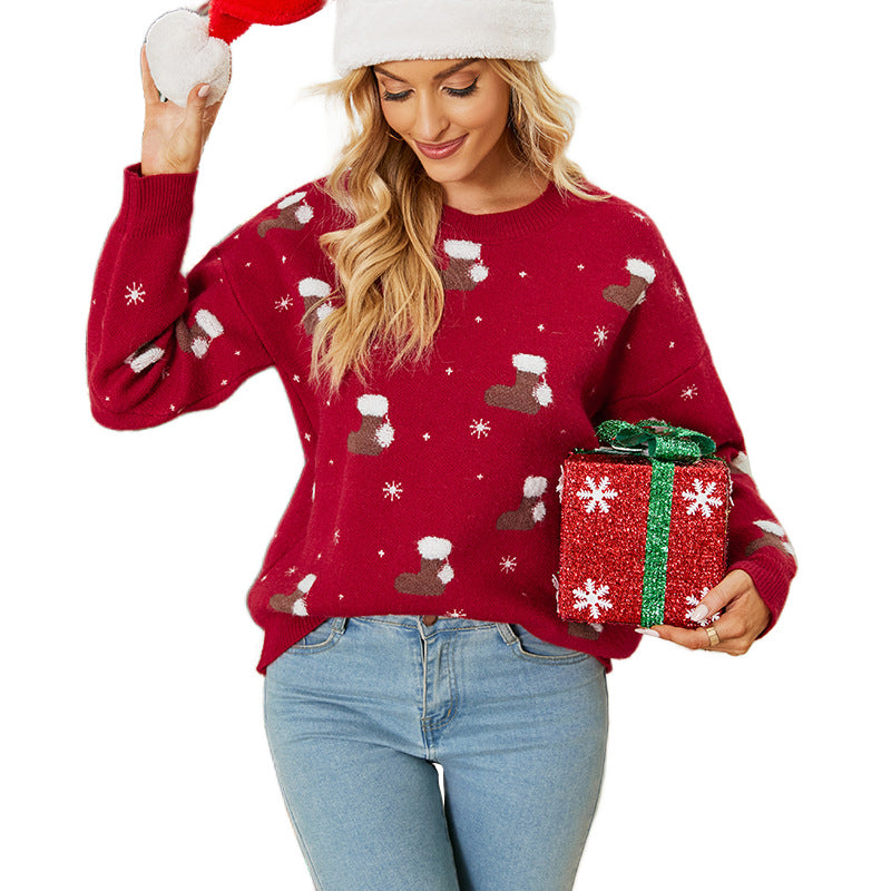 Christmas Sweater Pullover Loose Christmas Holiday Sweater for Women