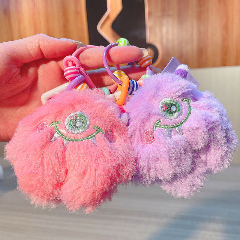 Cute Plush Monster Elf Mobile Phone Charm Small Pendant Creative Keychain Gift IP Authorization Ornaments