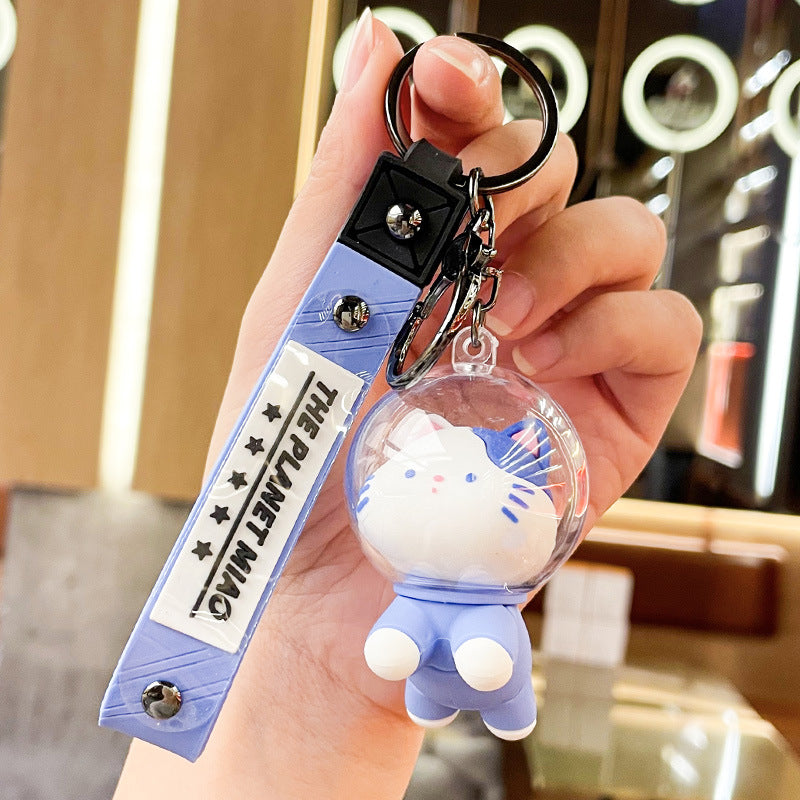 Mask Space Kitten Key Buckle Cute Automobile Hanging Ornament Exquisite Bag Ornaments Crane Machine Gift