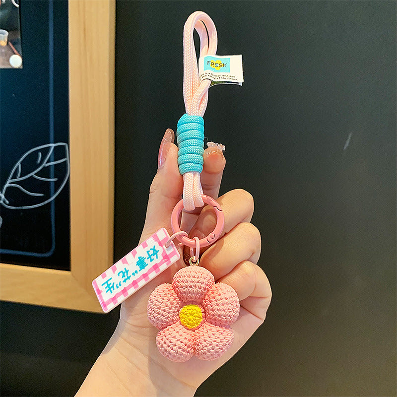 Cartoon Cheese Peach Keychain Female Exquisite Strawberry Car Key Chain Couple Schoolbag Pendant Small Gift