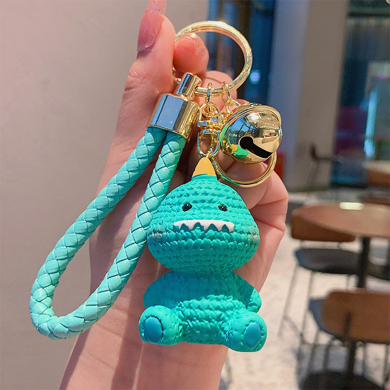 Cartoon Resin Wool Animal Car Key Ring Pendant Men and Women Exquisite Cute Couple Schoolbag Hanging Ornament Small Gift