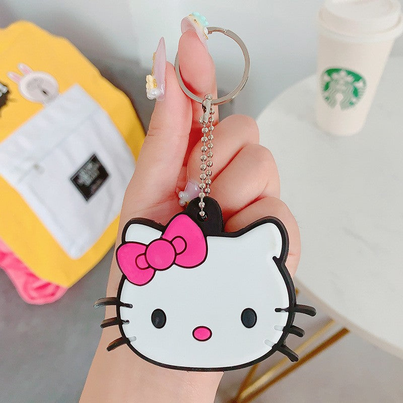 Cartoon Silicone Large Sized Creative Key Cover Household Door Access Control Key Protective Cover Mickey Key Chain Pendant